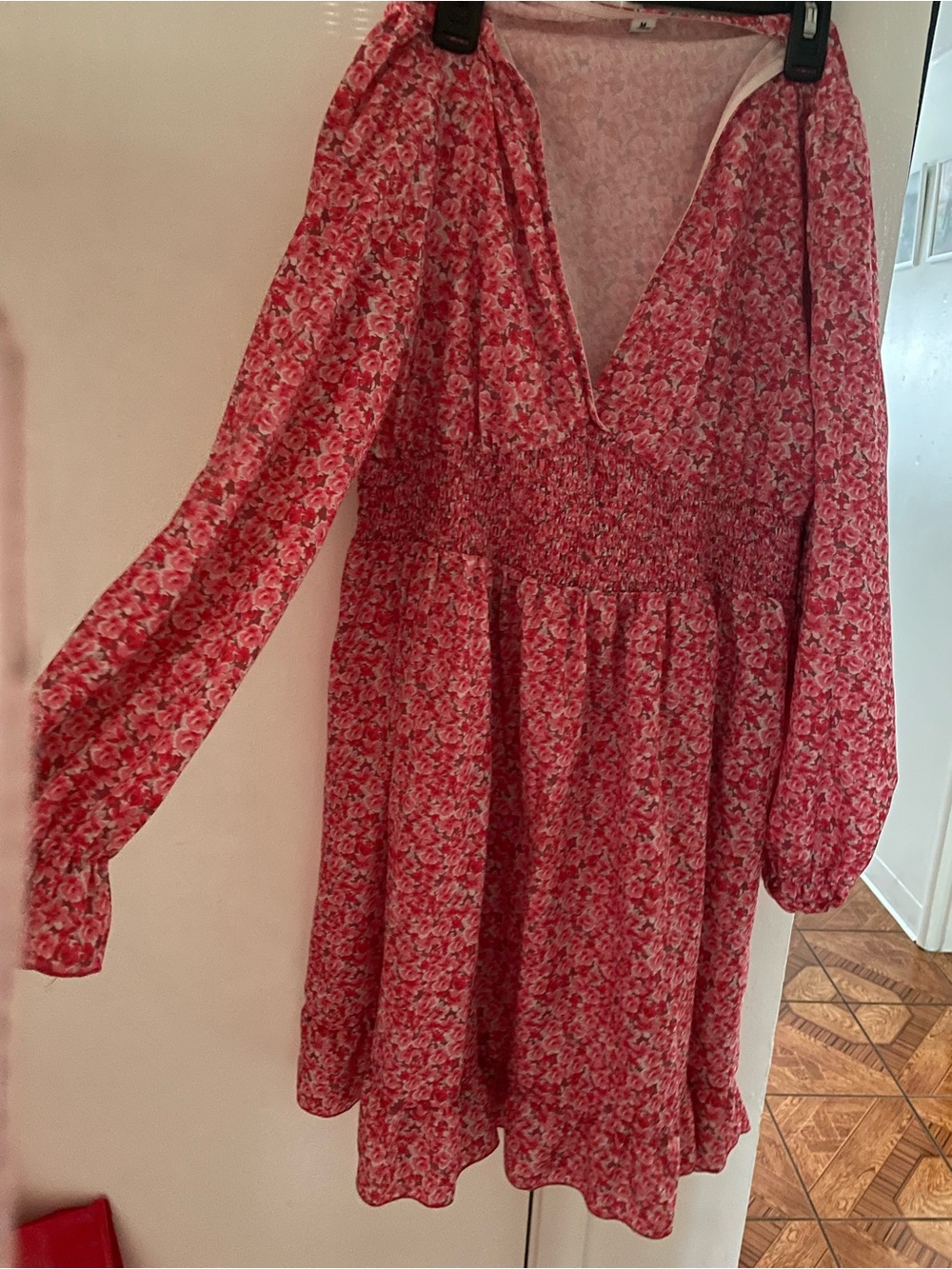 Floral V-Neck Long Sleeve Dress